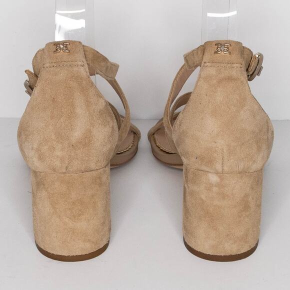 Sam Edelman Sandal Stacie Heel Y2K 90s Minimalist Coastal Grandma Boho Suede 7.5 - Picture 4 of 6